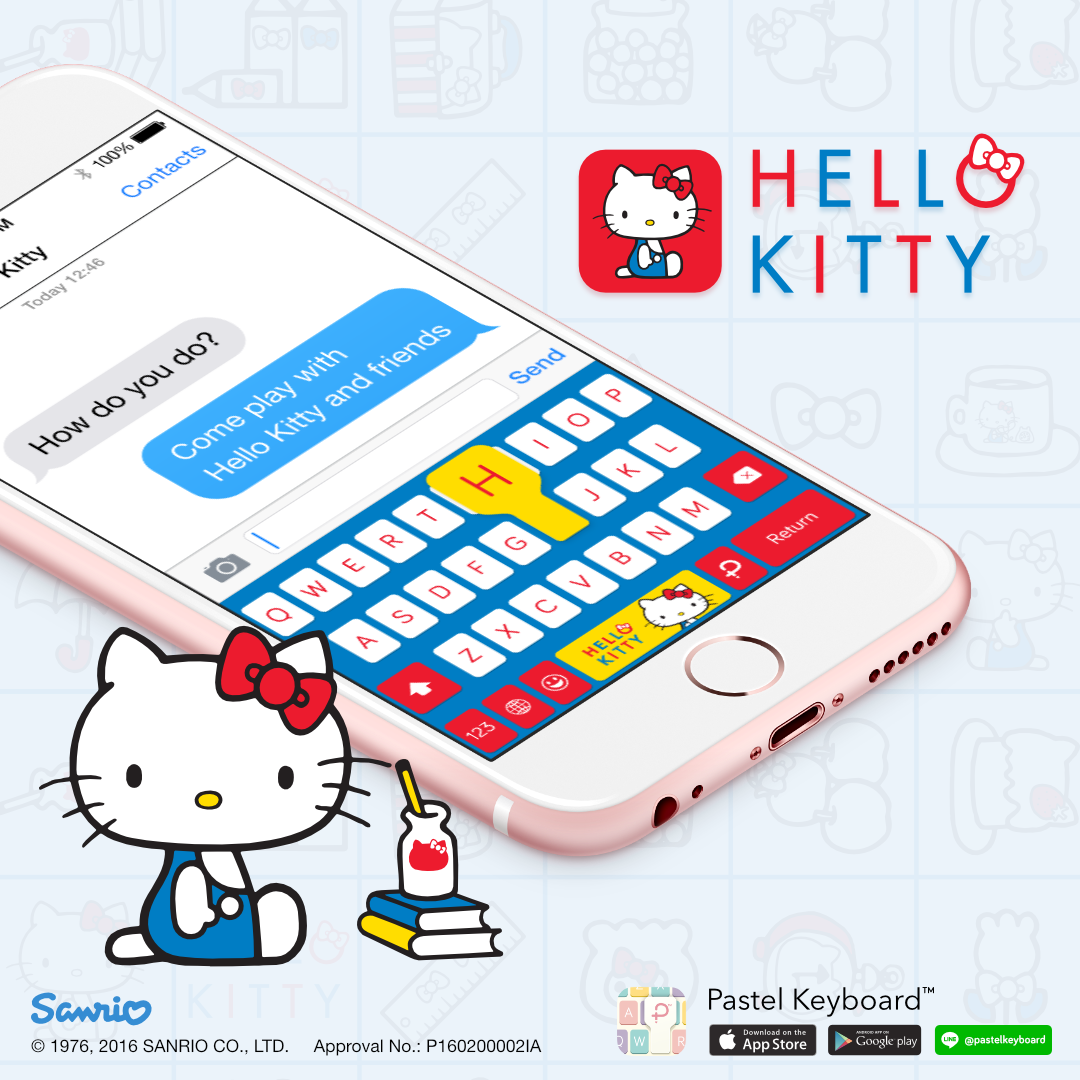Hello Kitty Keyboard Theme⎮ Sanrio (E-Voucher) for Pastel Keyboard App