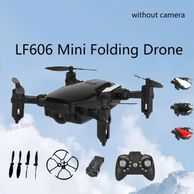 🚁 ไม่มีกล้อง เครื่องบินบังคับ LF606-D2 Drone 🚁 FPV Quadcopter พับได้ โดรน RC ขนาดเล็ก 13 cm