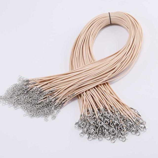 Leather Necklace Cord Pendants  Leather Necklace Cord Clasp - 10pcs/lot  1.5/2mm - Aliexpress