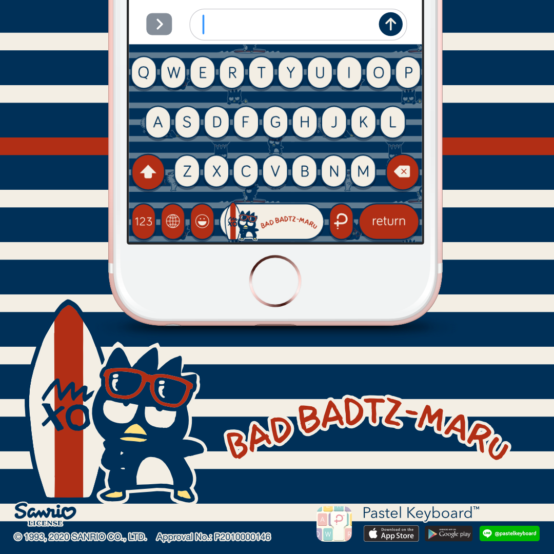 Bad Badtz-Maru Sub Board Keyboard Theme⎮ Sanrio (E-Voucher) for Pastel Keyboard App