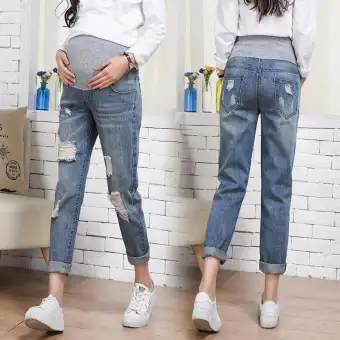 loose denim trousers