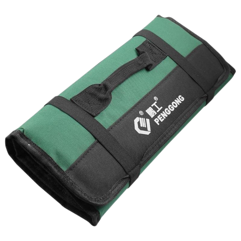 Penggong Multifunction Oxford Cloth Folding Wrench Tool Bag Roll Storage Pocket Tools Pouch Instrument Case Organizer Holder Green