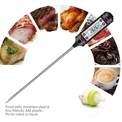✽ที่วัดอุณหภูมิดิจิตอล สำหรับทำอาหาร ในครัว Kitchen Cooking Food Meat Probe Digital BBQ Thermometer -50 To 300'C❊