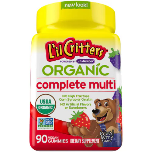L’il Critters Organic Complete Multi 90ชิ้น เยลลี่ กัมมี่ วิตามิน วิตามินแร่ธาตุรวมสำหรับเด็ก