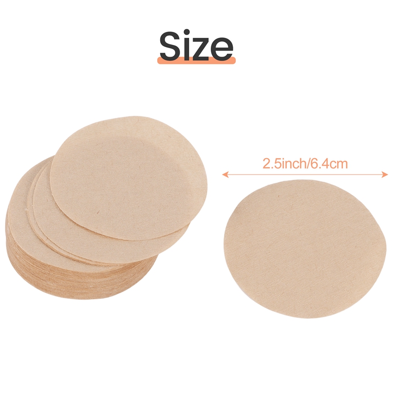 400 Pieces of Unbleached Paper Coffee Filter Round Replacement Coffee Filter Paper (2.3Inches in Diameter)