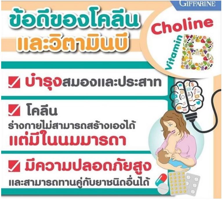 โคลีน - บี Choline - B วิตามินบีรวม 30 แคปซูล - 65 Hello Shop - ThaiPick