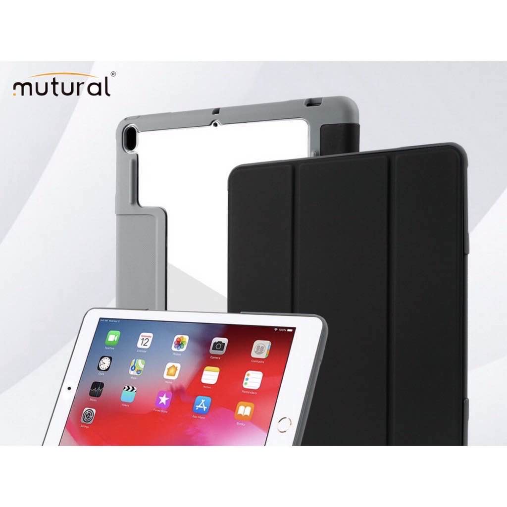 [ส่งจากไทย][แท้100%] Mutural เคสไอแพดหลังใส iPad10.2 / Air3 / 10.5 / 9.7(2017/2018) / Pro11.0  มีที่เก็บปากกา Apple Pencil สี ดำ สี ดำรูปแบบรุ่นที่ีรองรับ Pro11.0