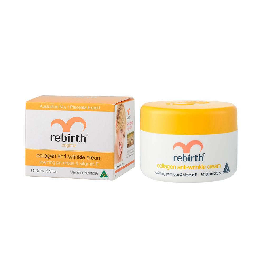 (ส่งฟรี) ครีมคอลลาเจนรีเบิร์ท Rebirth collagen anti-wrinkle cream evening primrose and vitaminE 100ml.