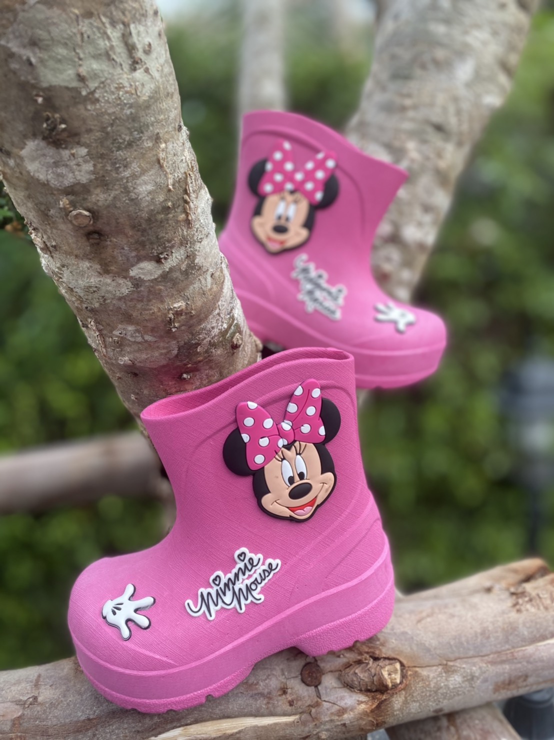 Barbiebaby รองเท้าเด็ก รองเท้าบูทเด็ก ลาย Minnie Mouse มินนี่ งานลิขสิทธิ์แท้ 100%