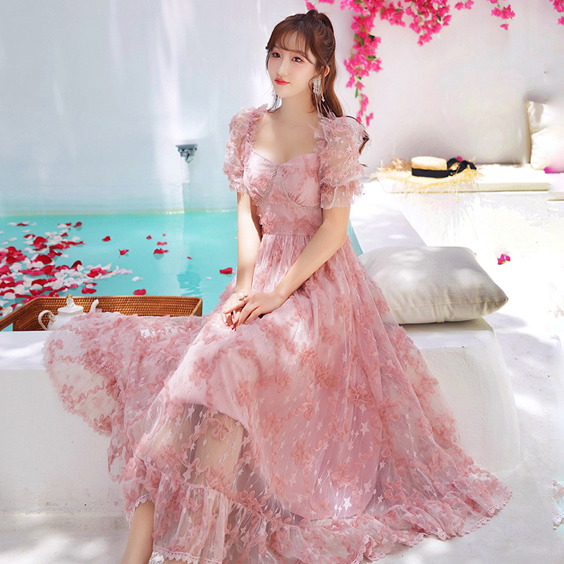 №☬▥ Best Quality Series Korean Style Pink Lace Embroidered