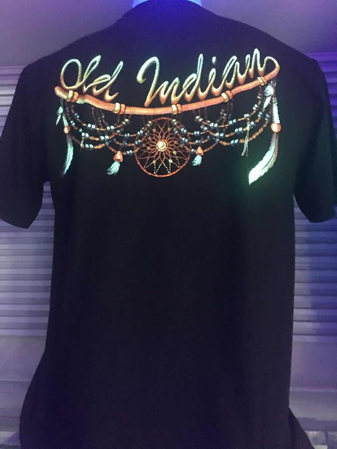 Rock chang Tshirt 4Dเสื้อเรืองแสงผู้ชาย(ไซส์ยุโรป) สี ดำ ขนาด S