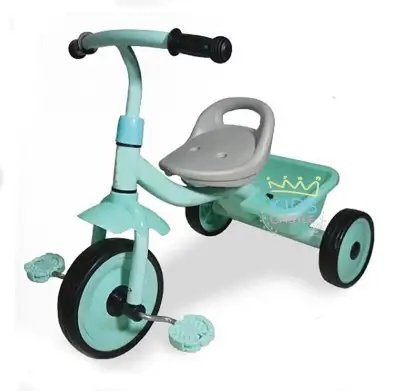 Kids castle รถจักรยานสามล้อสำหรับเด็กสีพาสเทลมีกระบะใส่ของด้านหลังสำหรับเด็ก