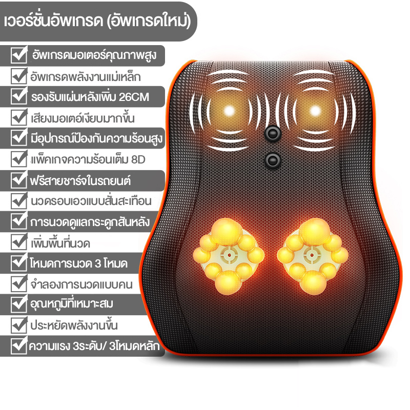 เบาะนวดไฟฟ้า หมอนวด Multi Function เบาะนวดอเนกประสงค์ แยกส่วนได้ นวดคอ หลัง พรีเมี่ยมสีดำ New massage pad เบาะรองนวดในบ้าน SHUNDING เบาะนวดไฟฟ้า หมอนวด Multi Function เบาะนวดอเนกประสงค์ แยกส่วนได้ นวดคอ หลัง พรีเมี่ยมสีดำ New massage pad เบาะรองนวดในบ้าน SHUNDING