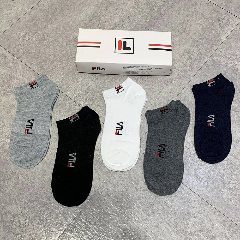 ถูกที่สุด!! ถุงเท้า FILA 5 คู่ 01 (1กล่อง มี 5 คู่) ถุงเท้ากีฬา ถุงเท้าวิ่ง ถุงเท้าฟิตเนส ถุงเท้าโยคะ FILA Socks Performance Cotton