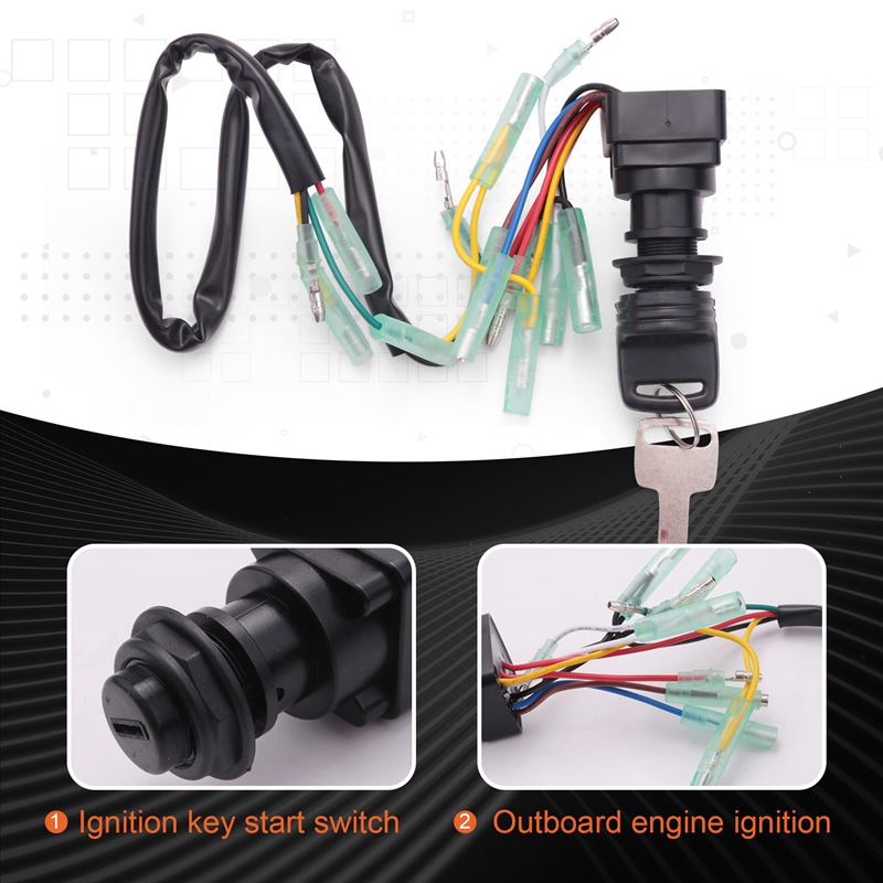 Ignition Switch Key Assy For Yamaha Outboard Motor Control Box 703-82510-43-00
