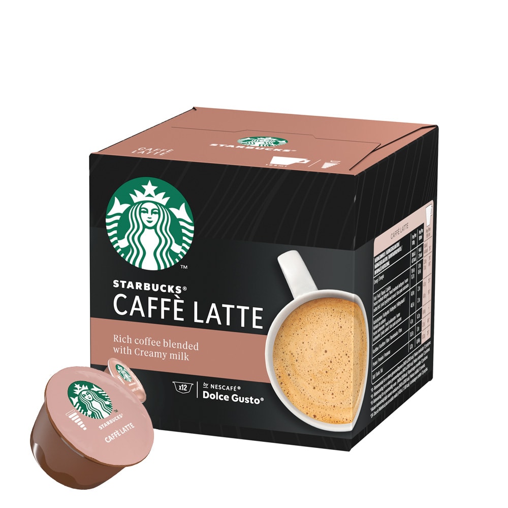 STARBUCKS® -- CAFFE' LATTE -- BY NESCAFÉ® DOLCE GUSTO® กาแฟแคปซูล สำหรับเครือง Dolce Gusto