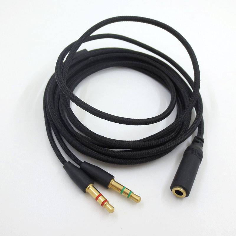 Earphone Cable Headphone Adapter Splitter Headset Microphone for Razer ...
