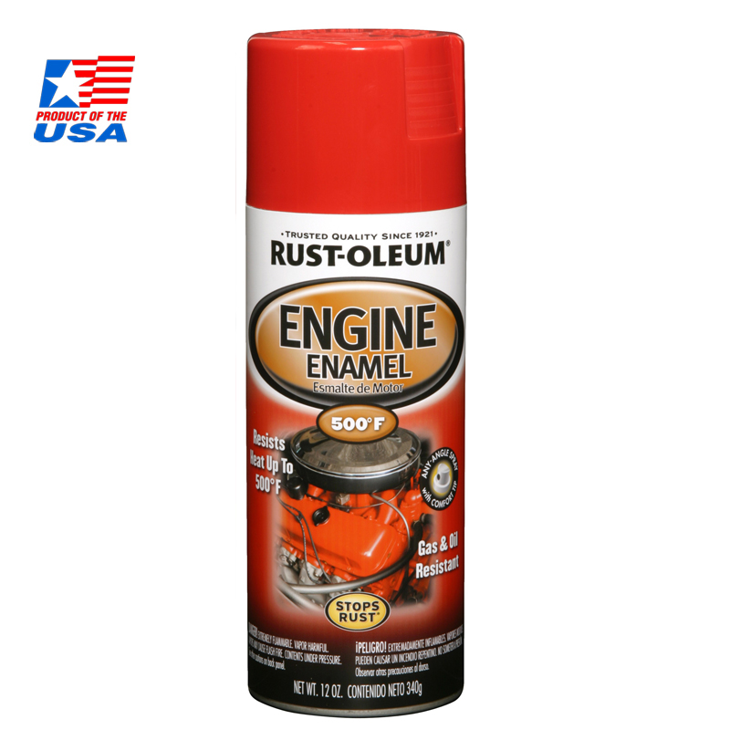 Rust Oleum CERAMIC ENGINE สีสเปรย์ ทนความร้อน พ่นเครื่องยนต์ (สีแดง)