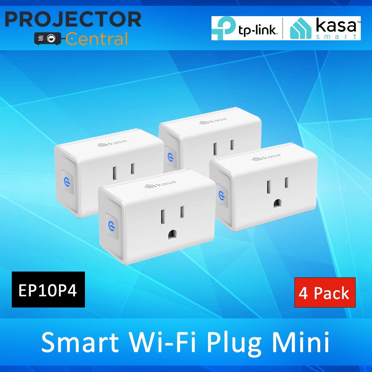 TP-Link Kasa Smart EP10P4, Kasa Smart Plug Mini 15A, 4-Pack