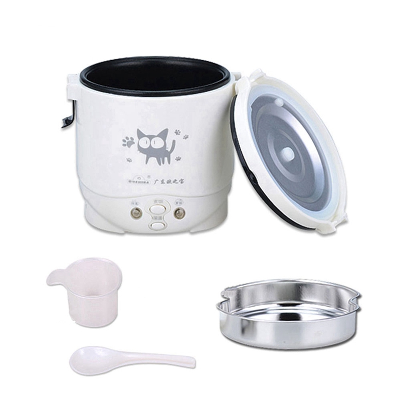 Oushiba Electric Mini Rice Cooker Portable Rice Cooker Household 220V for Car 12V Truck 24V