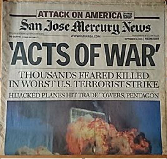 'Acts Of War' San Jose Mercury News September 12, 2001 Newspaper Special Report