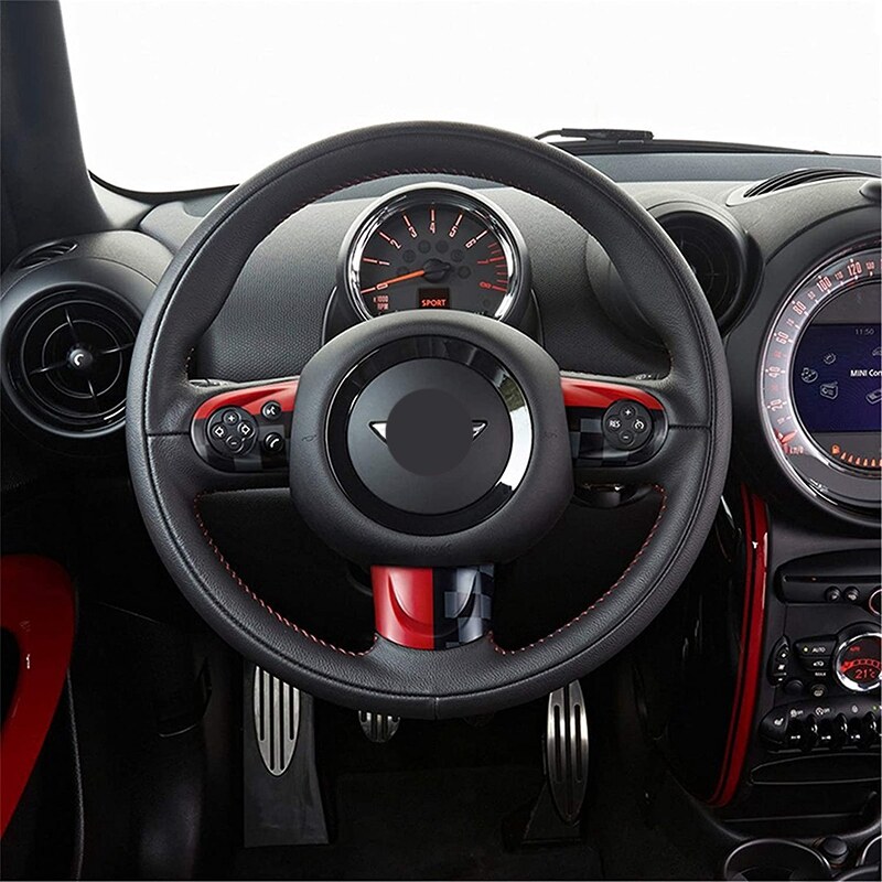 Steering Wheel Button Cover Trim Sticker for Mini Cooper R55 R56 R57 R58 R59 R60 R61, JCW
