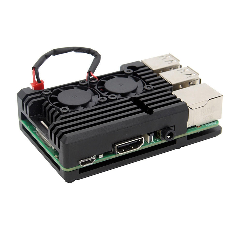 For Raspberry Pi 3B Aluminum Alloy Case, for Raspberry Pi Metal Case with Dual Fan , for Raspberry Pi 3 Model B+(Plus) /3B