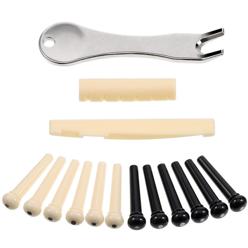Acoustic Guitar Bridge Pins Puller Pulling Remover Extractor Tool with Guitar Saddle Nut and 12 Pack Guitar Bridge Pins Malaysia
