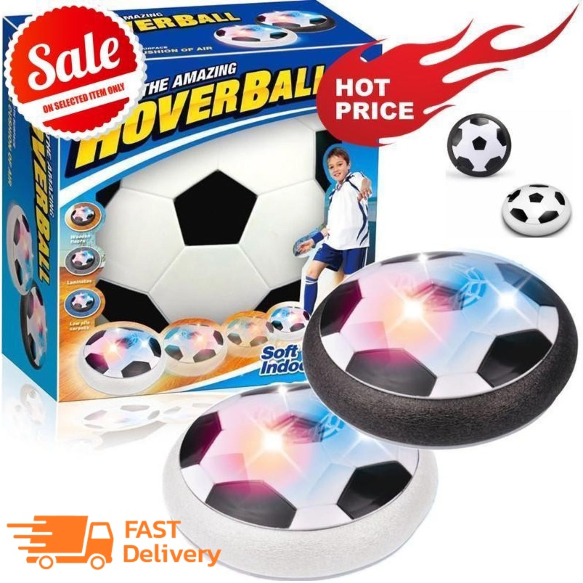 ลูกฟุตบอล ของเล่น Hover Ball A0053ฟุตบอลของเล่นเพื่อฝึกฝนทักษะการเล่นฟุตบอลสำหรับในร่ม มีไฟ LED