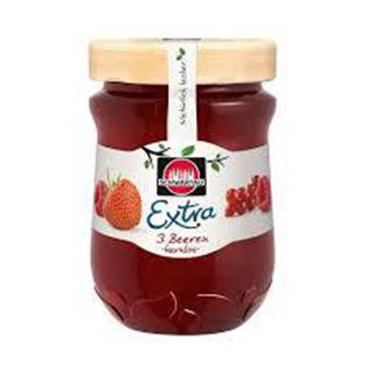 Schwartau Extra Fruchtaufstrich 3 Beeren kernlos jam 340gm