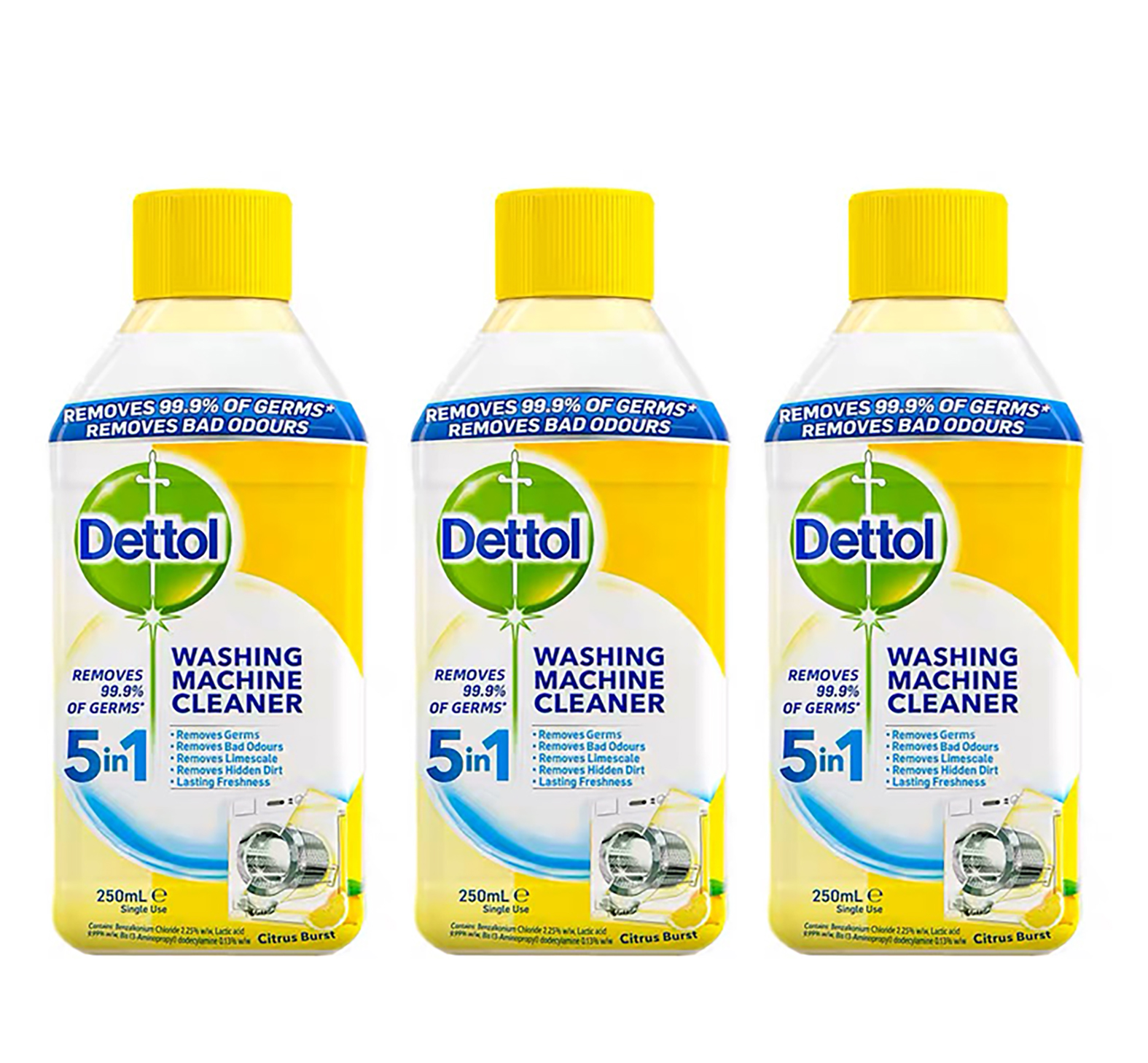 [พร้อมส่งจากกรุ่งเทพ] Dettol washing machine cleaner 3ขวด น้ำยาล้างถัง