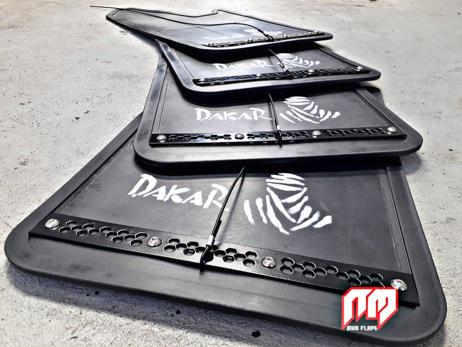 บังโคลนรถยนต์ Dakar Mud flaps Black Plate