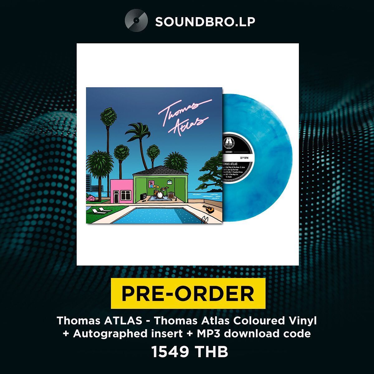 [Pre-Order 14-35 วัน] แผ่นเสียง Thomas ATLAS - Thomas Atlas Coloured Vinyl + Autographed insert + MP3 download code