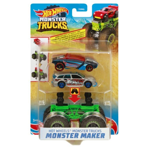 ของเล่น ชุดเซต รถแข่ง ฮอต เวล วิว วิล ของแท้ Hot Wheels Monster Trucks Monster Maker Sharkruiser Diecast Car