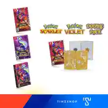 ภาพขนาดย่อของภาพหน้าปกสินค้า[พร้อมจัดส่ง) Nintendo Switch 1) Pokemon Scarlet (แผ่นเกม), 2) Pokemon Violet (แผ่นเกม) , 3) Double Pack Pokemon Violet & Scarlet (แผ่นเกมแพ็คคู่), 4)Double Pack แผ่นเกม+กล่องสีทอง/ Zone Asia Eng. จากร้าน Tinzshop บน Lazada ภาพที่ 1