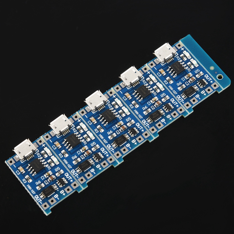 5 pcs 1A 5V MicroUSB TP4056 Lithium Battery Power Charger Board Module TE420 tu56857976gh