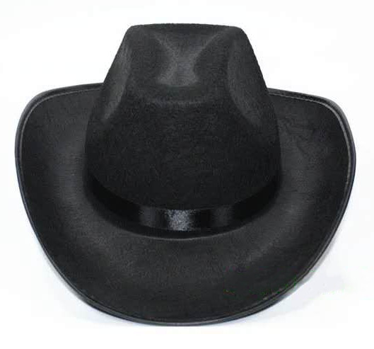 Peach Electronicหมวกคาวบอยสีดำตะวันตกหมวกทรงสูงสีดำ หมวกแสดงปาร์ตี้  Western cowboy  XD6