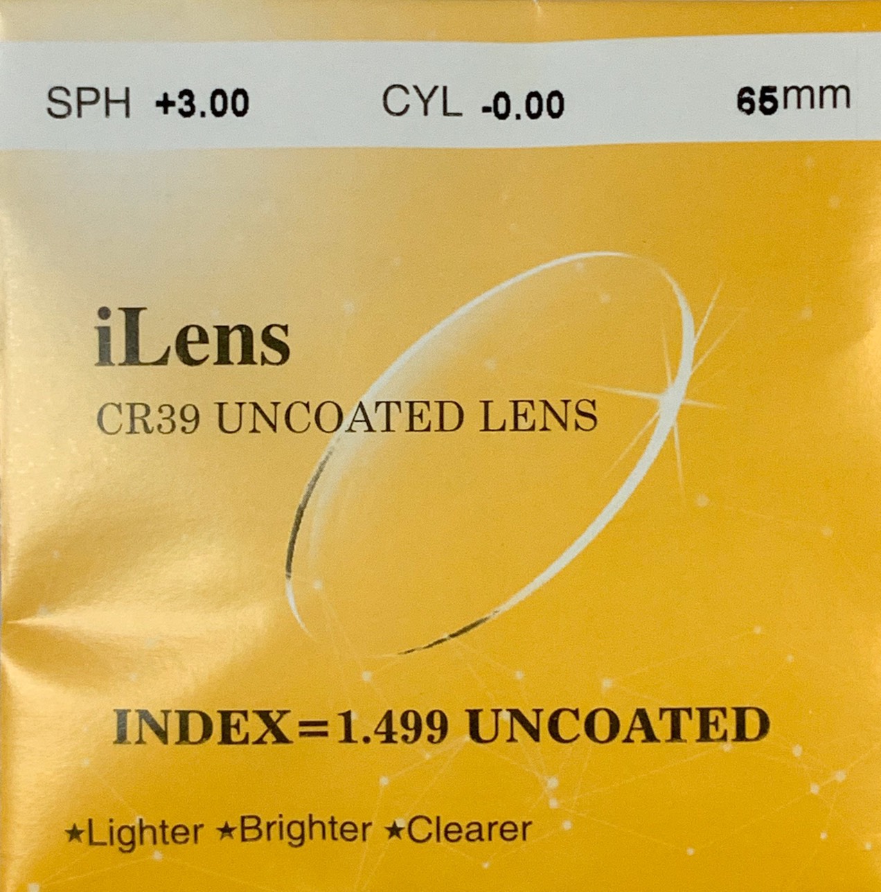 เลนส์แว่นตา เนื้อ CR39 แท้ ย้อมสีได้ และมีและไม่มีค่าสายตา