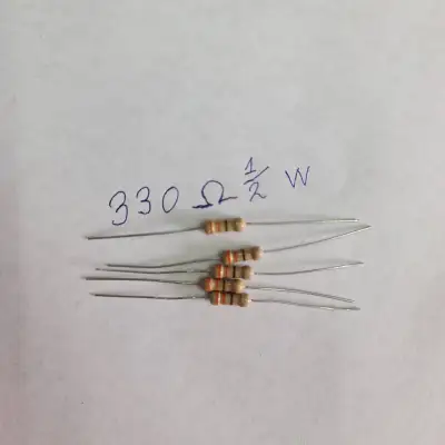 0000663 R 330 Ω 1/2 W อาร์ 330 โอห์ม 330 โอม ตัวต้านทาน รีชีสเตอร์ Resistor 20 ตัว