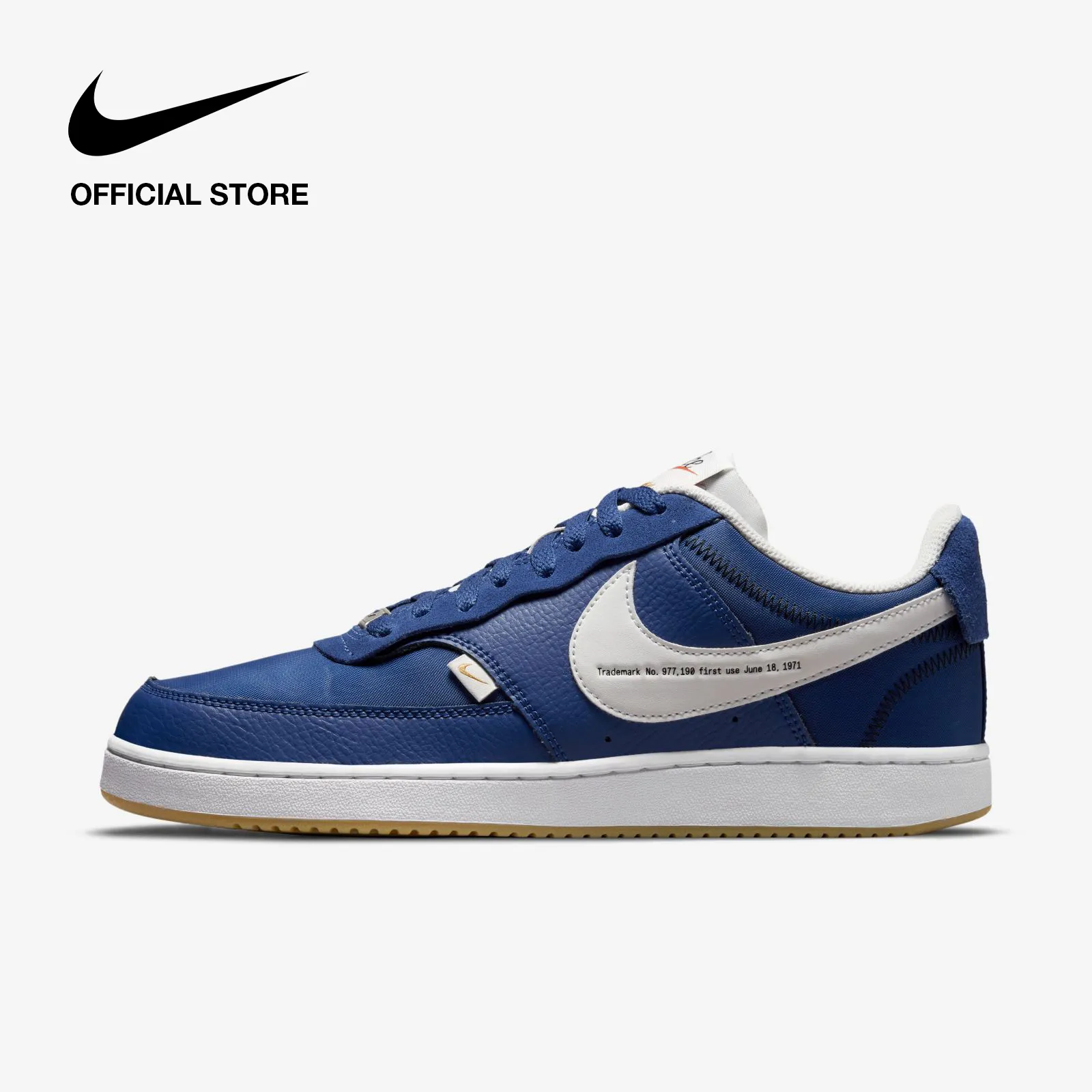 Nike Men's Court Vision Low Premium Shoes - Deep Royal Blue ไนกี้ รองเท้าผู้ชาย คอร์ท วิชั่น โลว์ พรีเมียม - สีฟ้า