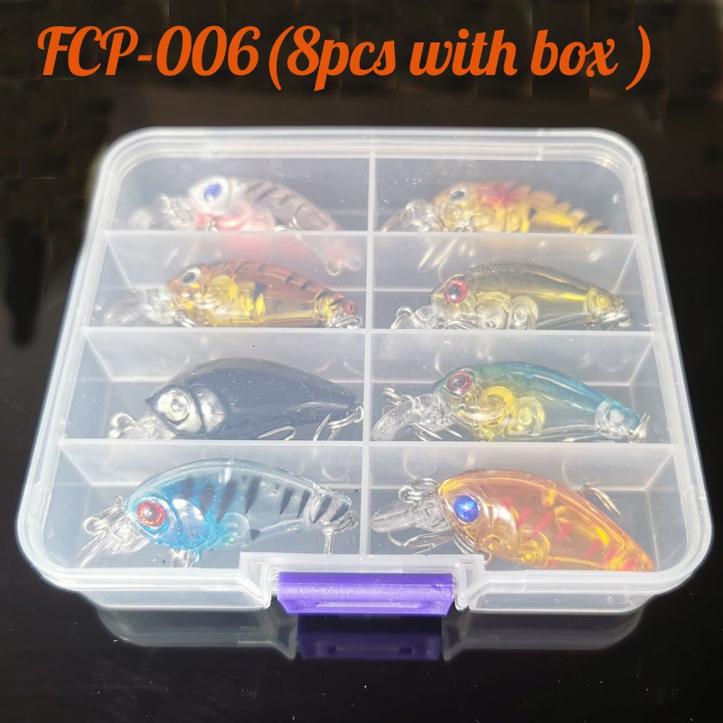 Mixed Colors Fishing Lure Set Minnow Baits Kit Wobbler Crank Baits ...