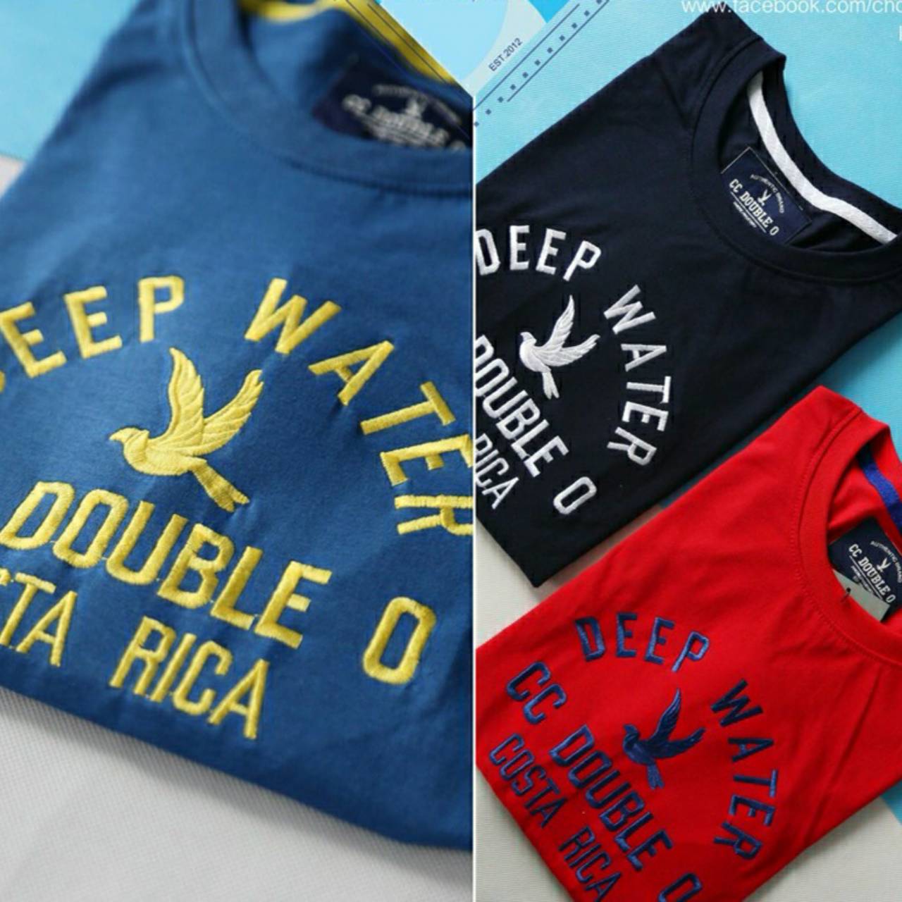 CC DOUBLE O เสื้อยืดงานปัก Cotton100% (Newyork-DEEP)