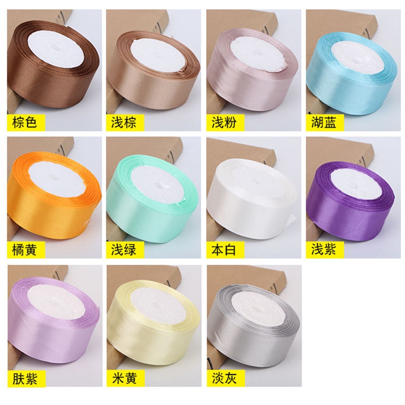 6mm 10mm 15mm 20mm 25mm 40mm 50mm Satin Ribbons White Pink Red Blue ...