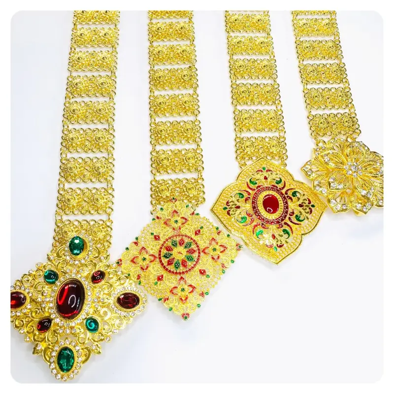 ภาพสินค้าVintage jewelry jewelry Thai Thai dress belt ladies belt color belt gold belt Gold Belt Roma s nego slimming Lahore จากร้าน Vintage jewelry บน Lazada ภาพที่ 7
