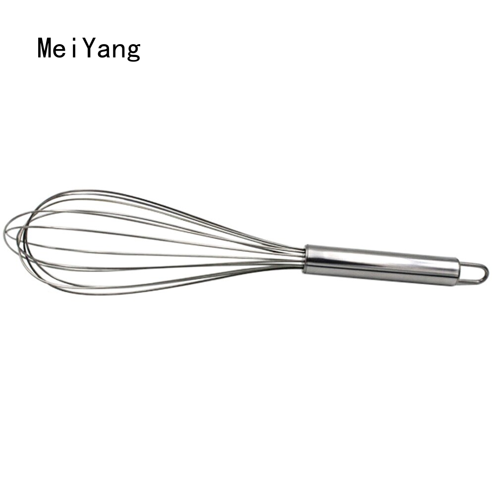 Meiyang 1 ชิ้น 10/12 นิ้วสแตนเลสไข่ชนะมือปัดผสมครัวเครื่องมือเครื่องปั่นเนย 6-line คู่มือปัด สี H03-12 นิ้ว สี H03-12 นิ้ว