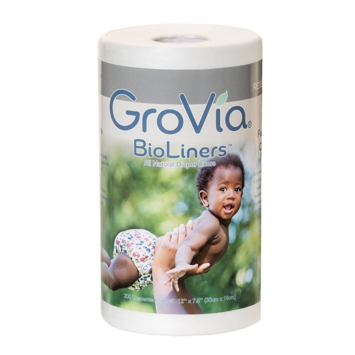 แผ่นรองผ้าอ้อมดักอุจจาระเด็กเล็ก GroVia 'Plastic Free' Bioliners แบบใช้แล้วทิ้งสามารถย่อยสลายได้