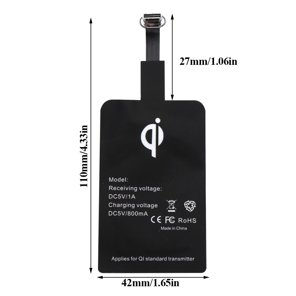 BUCHE Home, Office, Public Area High Efficiency Lightweight Universal Fast Charger Reception Coil Wireless Charging Receiver Accept Wire Receipt Connector