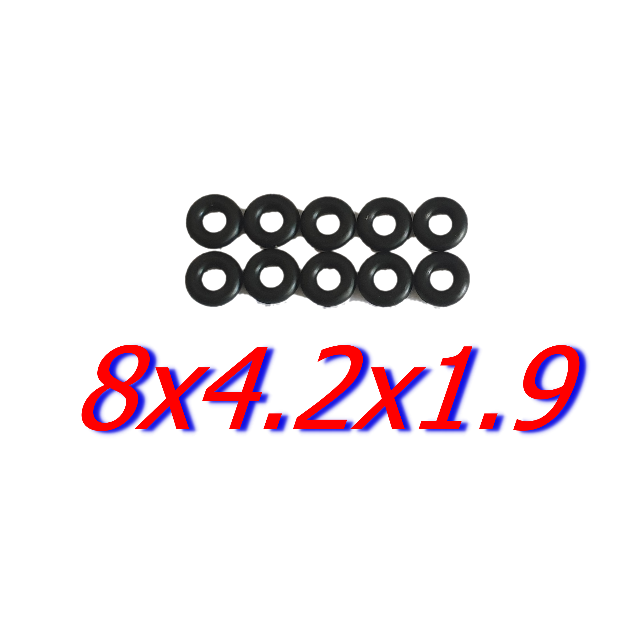 ลูกยางโอริงโตนอก8มิลรูใน3.2หนา2.4มิล และโต8มิลรูใน4.2หนา1.9เลือกได้ขนาดละ =10 ชิ้น