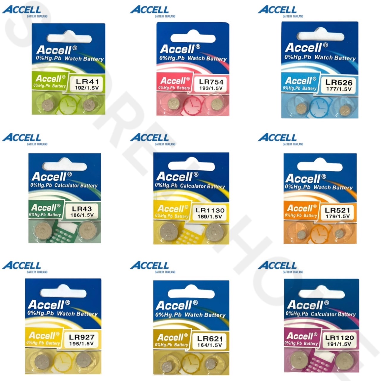ถ่านกระดุม Accell 1.5V ขนาด LR41434452162162692092775411301120 (แพ็ค 2 ...