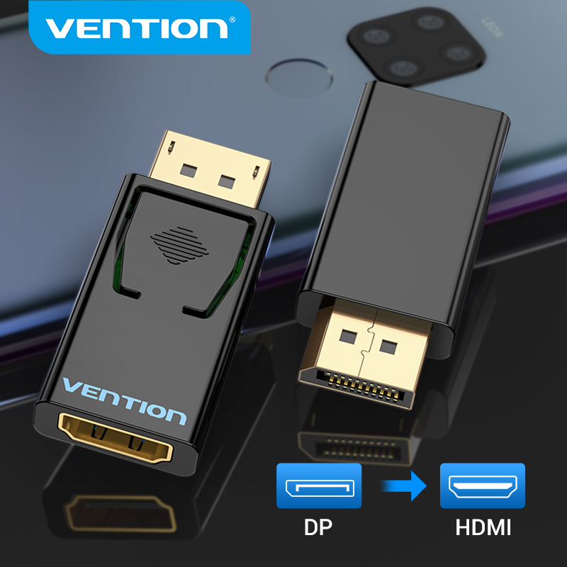 【ส่งจากไทย】Vention DisplayPort to HDMI Adapter 1080P DP Male to HDMI Female Converter สำหรับ PC Laptop Monitor Projector HDMI to Displayport หัวแปลง
